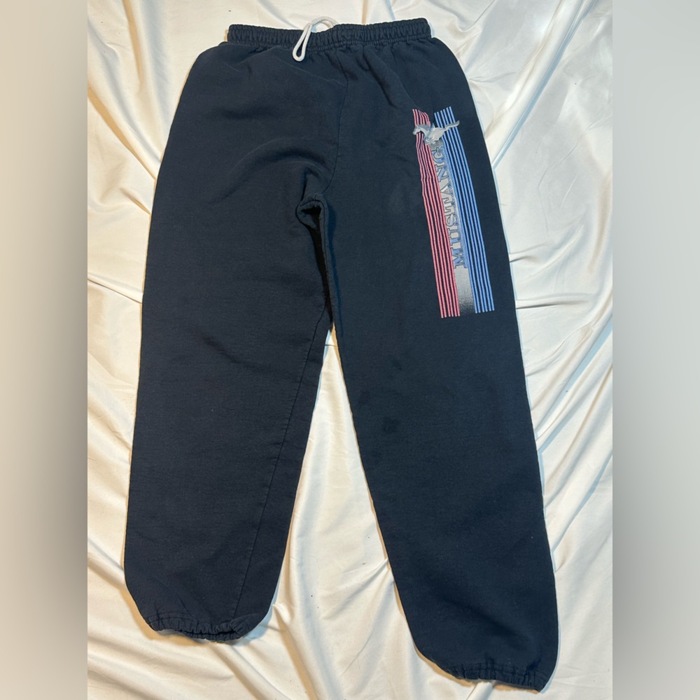 Gildan Heavy Blend Black “MUSTANG” Sweatpants size men’s L (women’s all sizes)